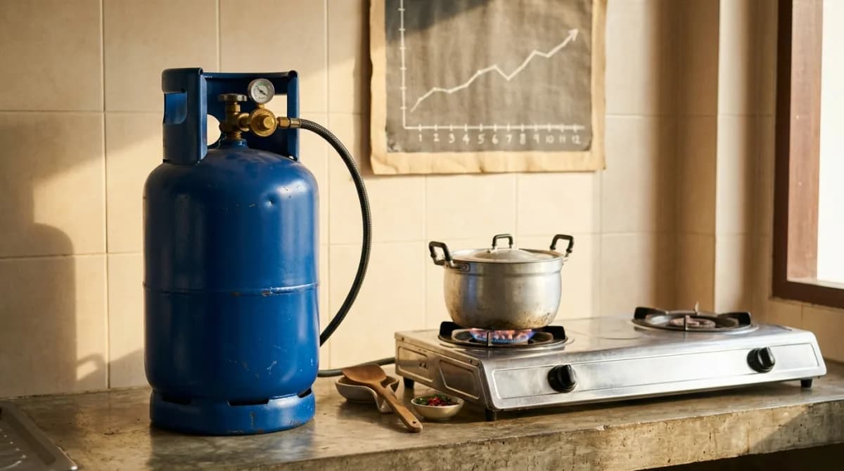 ถังแก๊ส LPG หุงต้มและปั๊มแก๊สรถยนต์พร้อมกราฟราคาย้อนหลัง