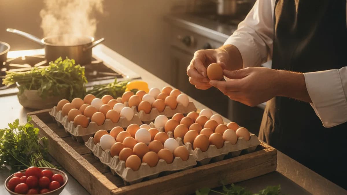 วิธีเลือกไข่ไก่และวิธีเช็คไข่เสียในร้านอาหาร พร้อมการเก็บไข่ไก่ในถาดหันด้านป้านขึ้น