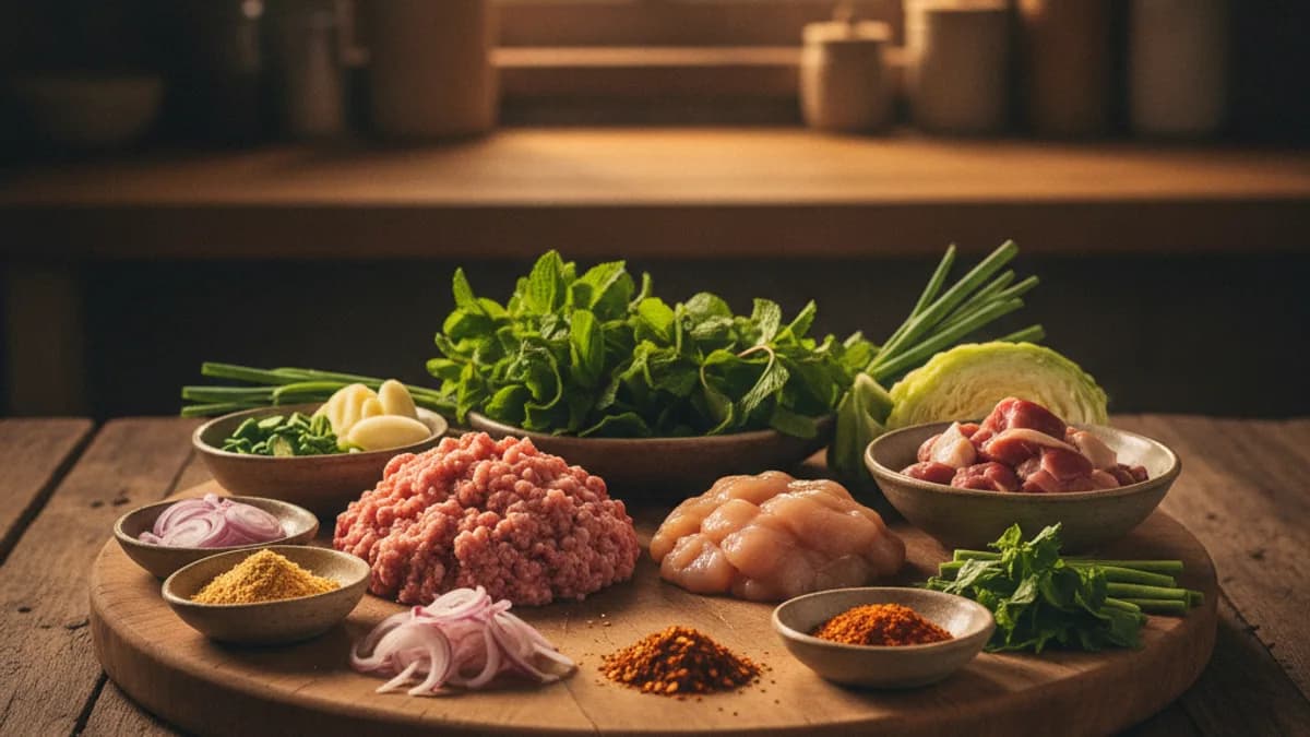 วิธีทำลาบ เลือกวัตถุดิบลาบหมู ลาบไก่ ลาบเป็ด แบบไทยแท้สำหรับร้านอาหาร