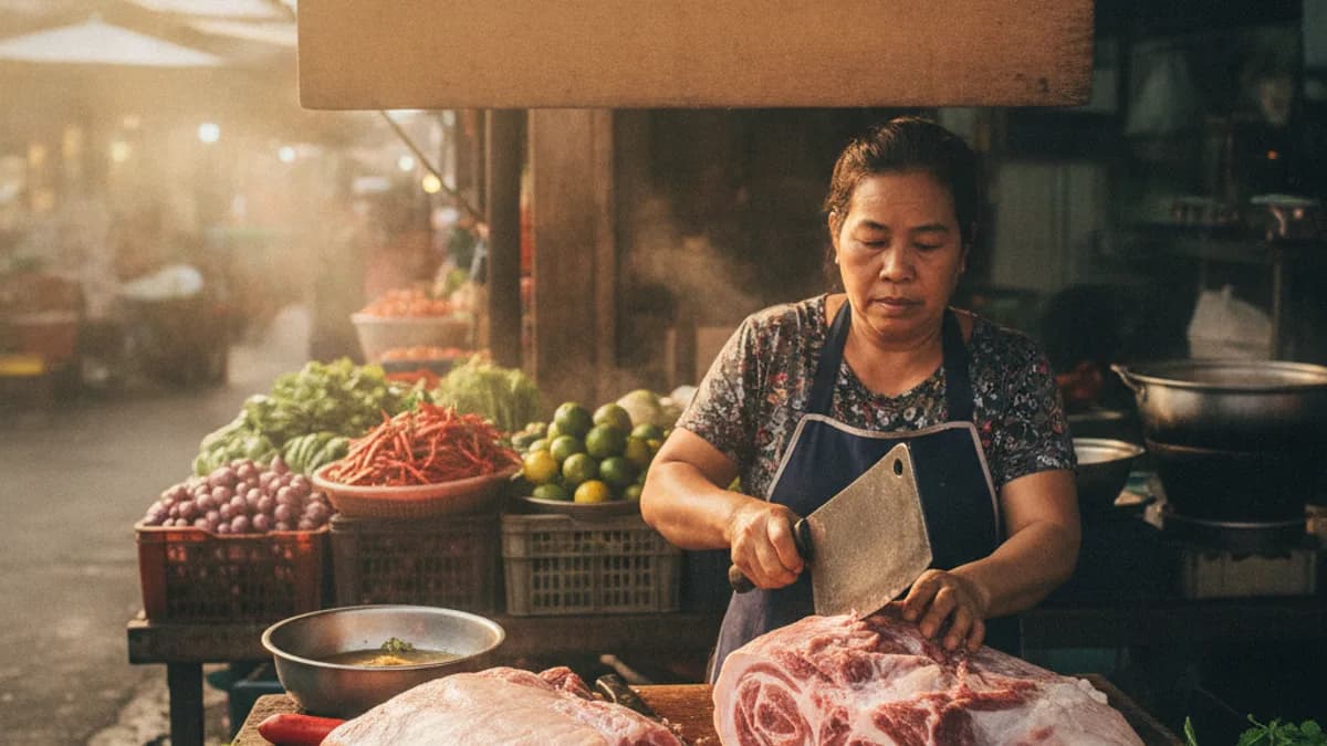 หมูแดดเดียวใช้สันนอกหรือสันคอ แบบไหนทอดแล้วขายง่ายกว่า หมูแดดเดียว ใช้หมูส่วนไหน