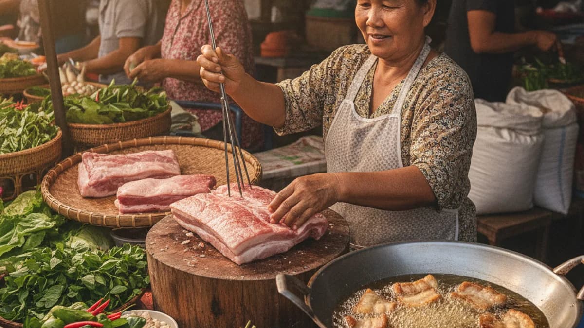 หมูกรอบทำยังไงให้กรอบ เมื่อใช้หมูส่วนที่ถูกต้องแล้ว หมูกรอบ ใช้หมูส่วนไหน