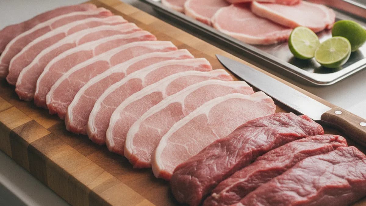 หมูมะนาว ใช้หมูส่วนไหน เลือกหมูสไลซ์และหมูเนื้อแดงสำหรับทำหมูมะนาวให้นุ่ม ไม่เหนียว