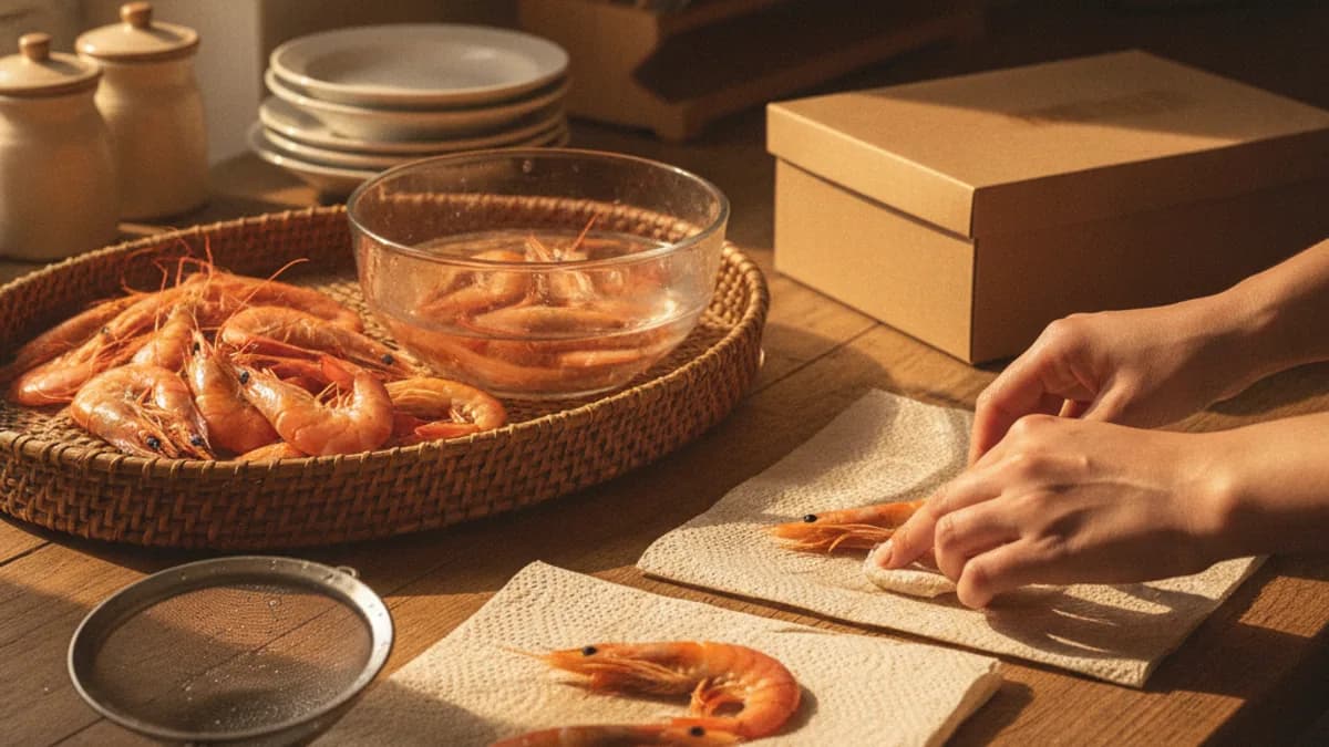 วิธีล้างกุ้งและเตรียมกุ้งก่อนเก็บ เพื่อให้กุ้งสดเด้งไม่คาว