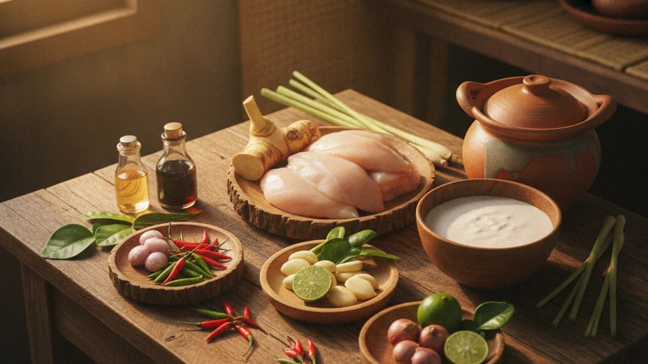 วัตถุดิบต้มข่าไก่กะทิที่ควรเลือกให้คุ้ม สำหรับวิธีทำต้มข่าไก่แบบร้านอาหารไทย