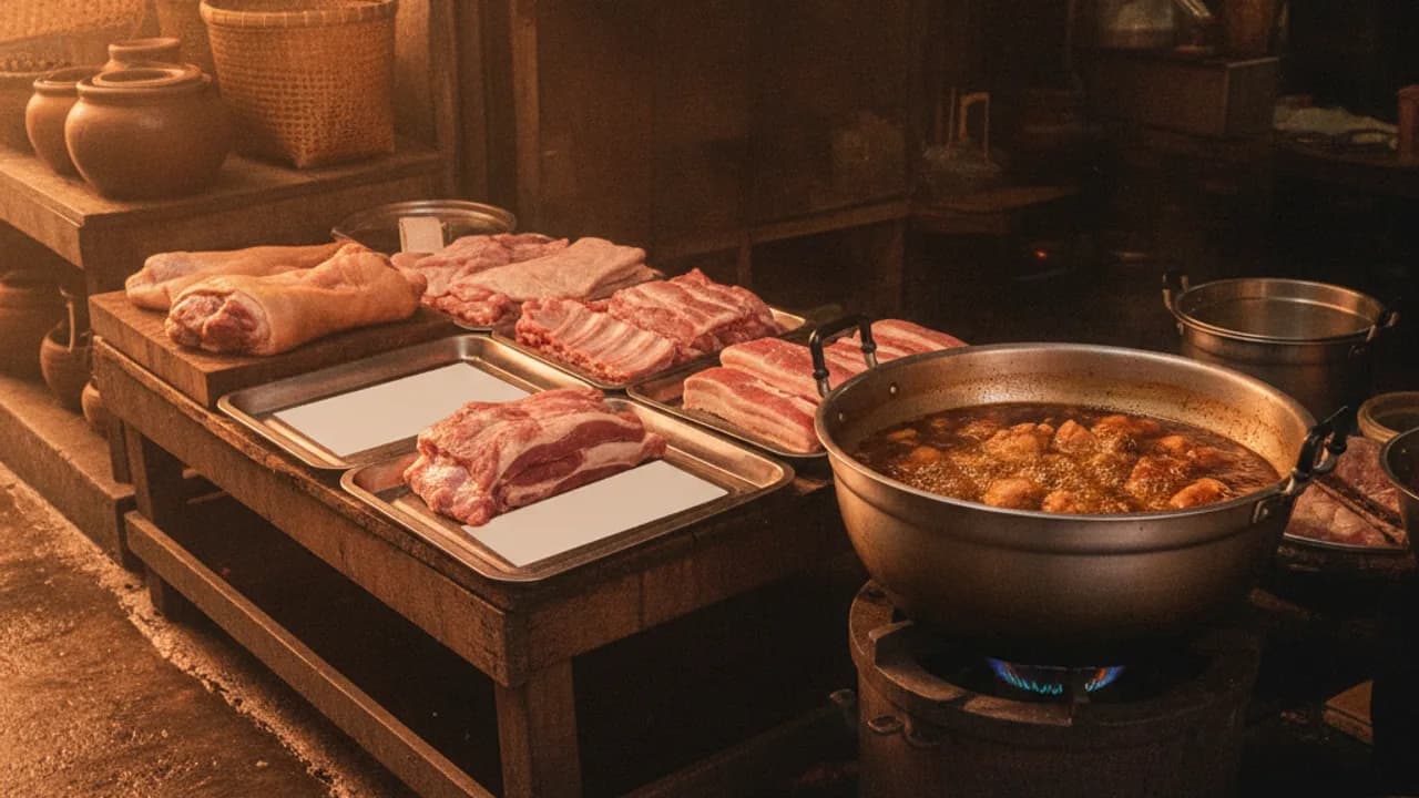 พะโล้ใช้หมูส่วนไหน เปรียบเทียบหมูสันใน หมูบด และหมูสันคอในหม้อพะโล้สำหรับร้านอาหารไทย