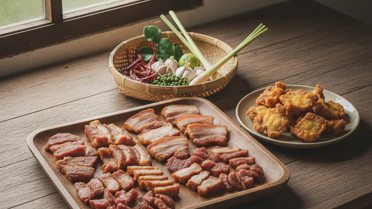 หมูแดดเดียวใช้สันนอกหรือสันคอ แบบไหนทอดแล้วขายง่ายกว่า หมูแดดเดียว ใช้หมูส่วนไหน